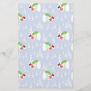 funny polar bear santa stationery