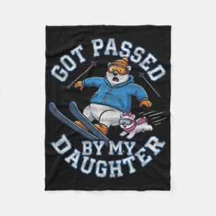 Funny Polar Bear Skiing - Got Ped By My Daughter S Fleece Blanket