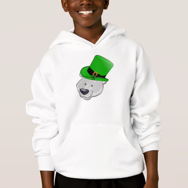 Funny Polar Bear Sweatshirt - St Patricks Day Gift (Front)