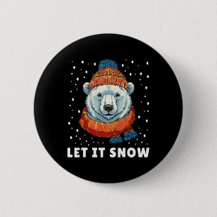 Funny Polar Bear Tee Winter Christmas Ice Bear Let 6 Cm Round Badge