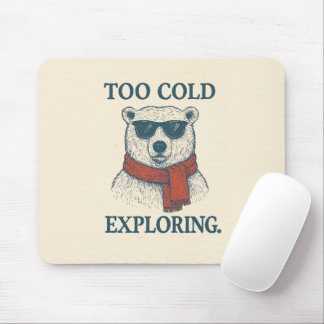 Funny Polar Bear Vintage Mouse Mat
