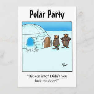 Funny Polar Party Invitations
