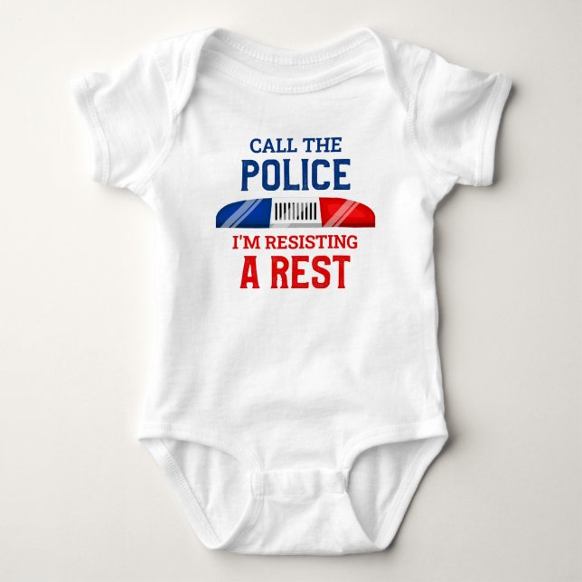 Funny Police Baby Clothes Bodysuit (Front)