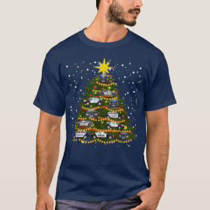 Funny Police Car Christmas Tree Costume Police T-Shirt