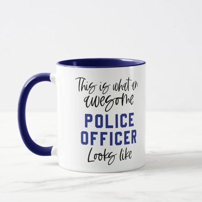 Funny Police Officer Awesome Police Dad Mum Gifts Mug (Left)