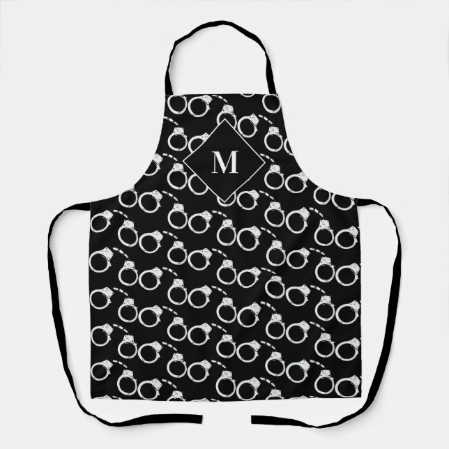 Funny Police Officer Law Enforcement Handcuffs Apron (Front)