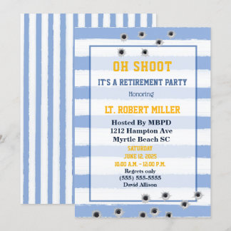 Funny Police Officer Retirement Party Invitation