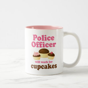 Funny Police Officer Two-Tone Coffee Mug
