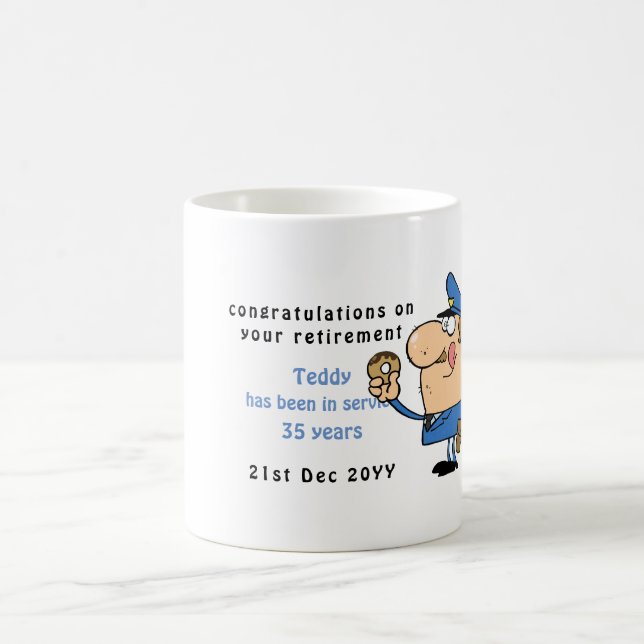 Funny Police Officers Retirement Mug Personalised (Center)