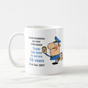 Funny Police Officers Retirement Mug Personalised
