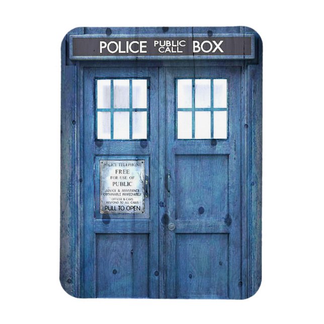 Funny Police phone Public Call Box Magnet (Vertical)