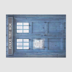 Funny Police phone Public Call Box Tissue Paper