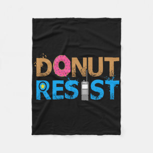 Funny Policeman Gifts Funny Police Officer Doughnu Fleece Blanket
