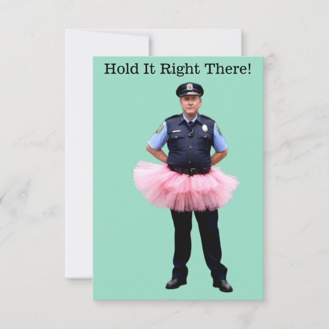 Funny Policeman Party Invitation (Front)
