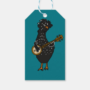 Funny Polish Chicken Playing Banjo Art Gift Tags
