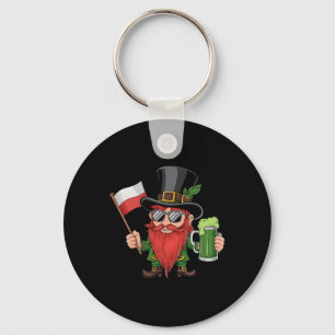 Funny Polish St. Patrick's Day Poland Flag Key Ring