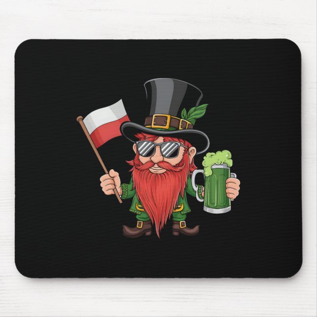 Funny Polish St. Patrick's Day Poland Flag  Mouse Mat (Front)