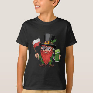 Funny Polish St. Patrick's Day Poland Flag  T-Shirt