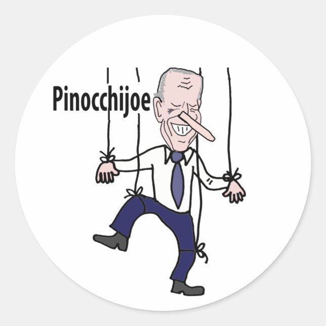 Funny political Anti Joe Biden Pun Classic Round Sticker (Front)