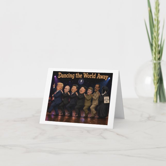 Funny Political Cartoon Art Card (Front)