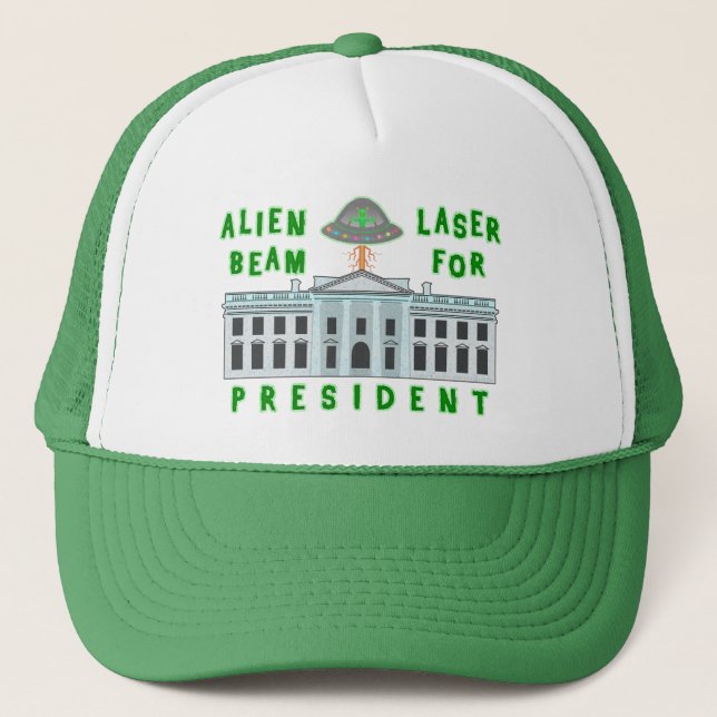 Funny Political Election Humour | Alien Laser Beam Trucker Hat (Front)