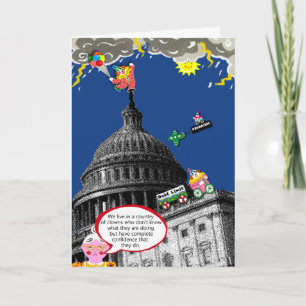 Funny political greeting card