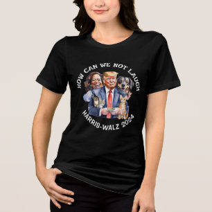 Funny Political Humour   Vote for Kamala Button Tri-Blend Shirt