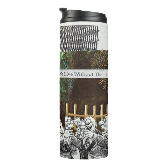 Funny Political Joke Forest Climate Change Satire Thermal Tumbler (Rotated Right)