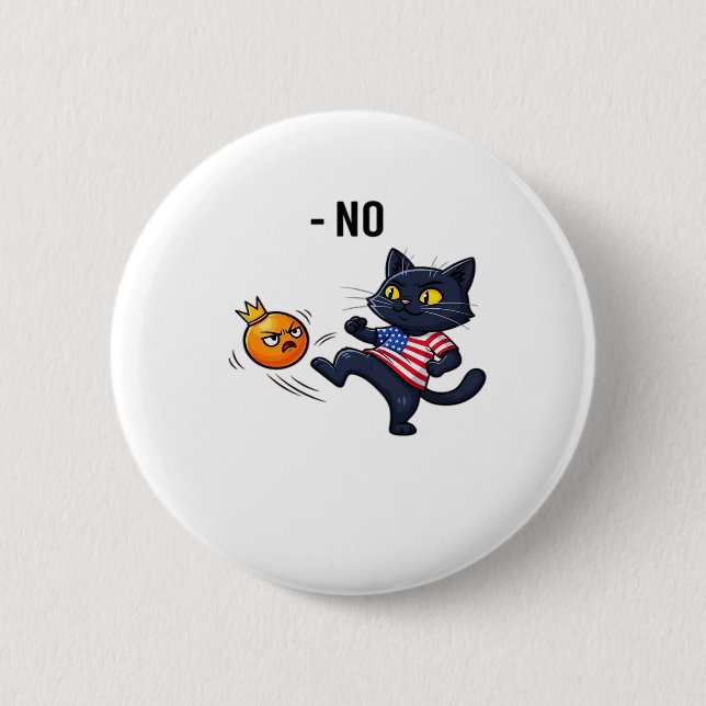 Funny Political Meme No Cat 6 Cm Round Badge (Front)