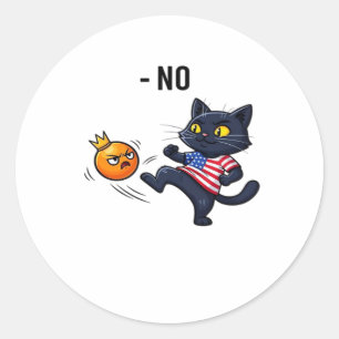 Funny Political Meme No Cat Classic Round Sticker