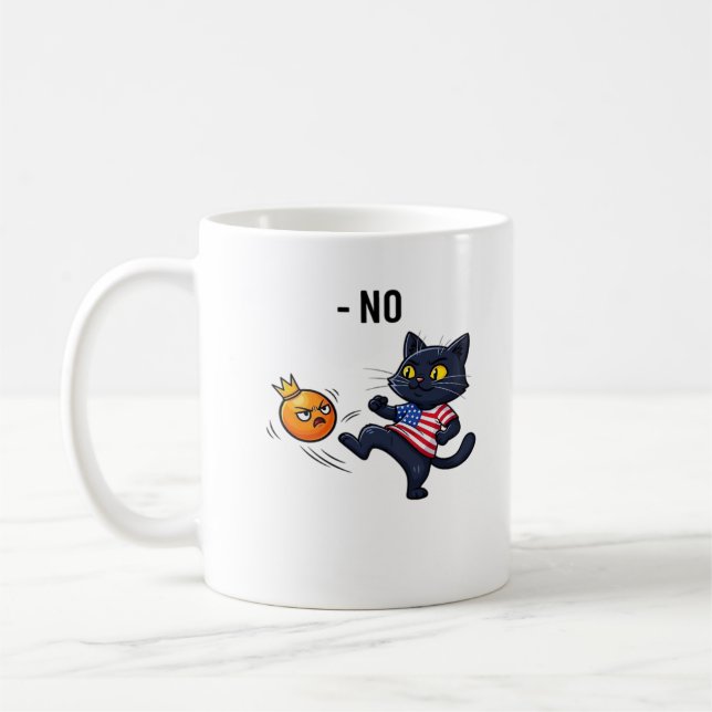 Funny Political Meme No Cat Coffee Mug (Left)