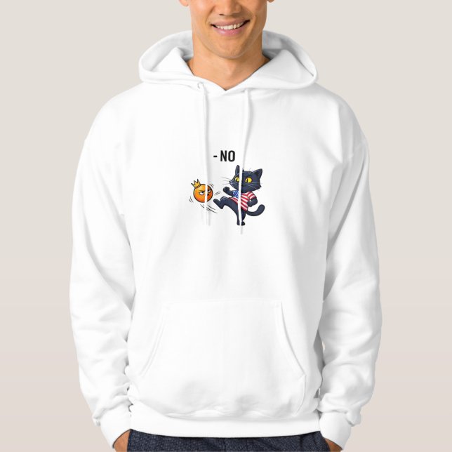 Funny Political Meme No Cat Hoodie (Front)