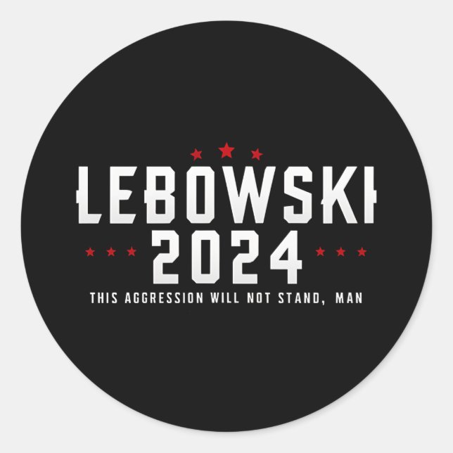 Funny Political Name Lebowski Political Classic Round Sticker (Front)
