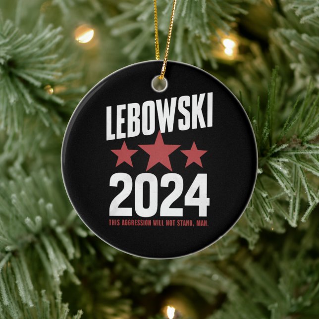Funny Political Name Lebowski Political Election  Ceramic Tree Decoration (Tree)