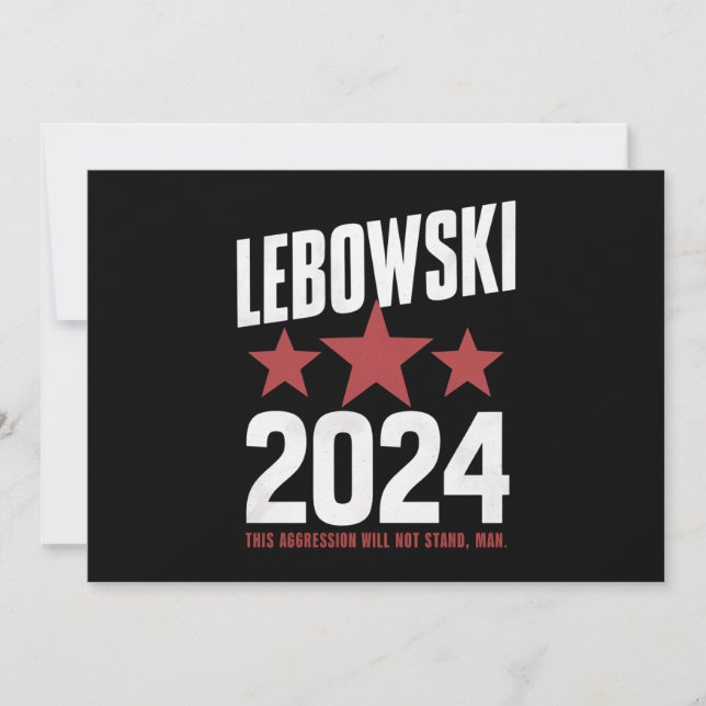 Funny Political Name Lebowski Political Election  Invitation (Front)