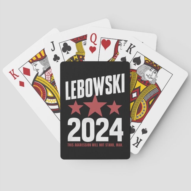 Funny Political Name Lebowski Political Election  Playing Cards (Back)