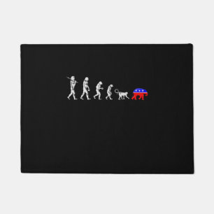 Funny Political Republican De-evolution Doormat