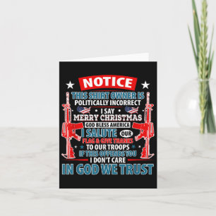 Funny Politically Incorrect Humor Christmas Gifts  Card
