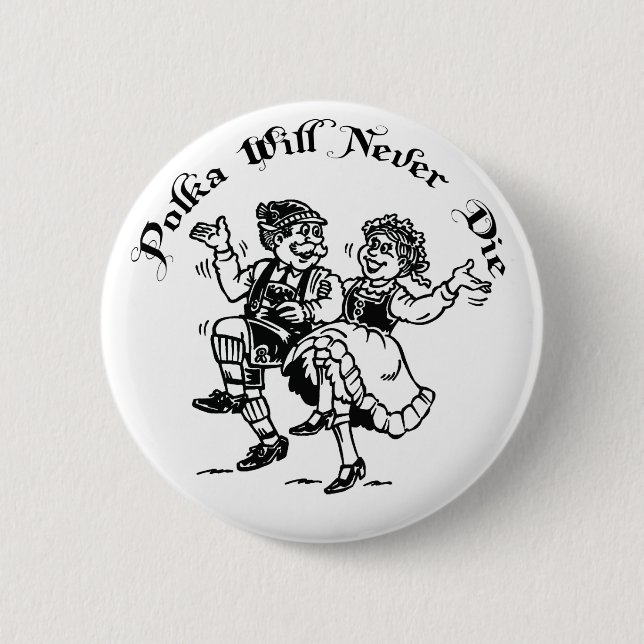 Funny Polka 6 Cm Round Badge (Front)