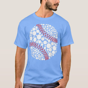 Funny Polka Dot Baseball Lover Player Internationa T-Shirt