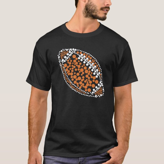 Funny Polka Dot Football Lover Player Internationa T-Shirt (Front)