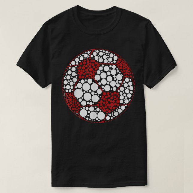 Funny Polka Dot Soccer Lover Player International  T-Shirt (Design Front)