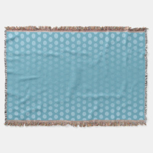Funny Polka Dots Pattern light blue + your idea Throw Blanket