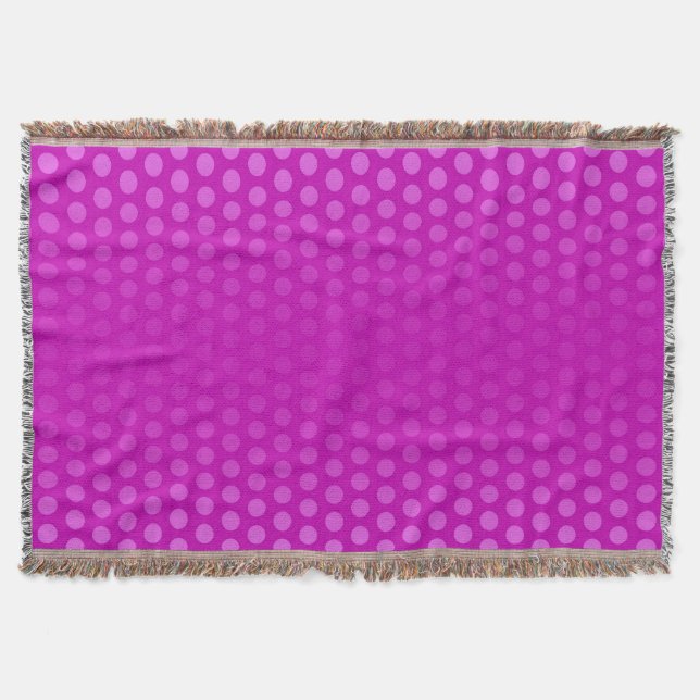 Funny Polka Dots Pattern pink + your idea Throw Blanket (Front)