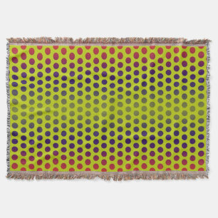 Funny Polka Dots Pattern spring green + your idea Throw Blanket