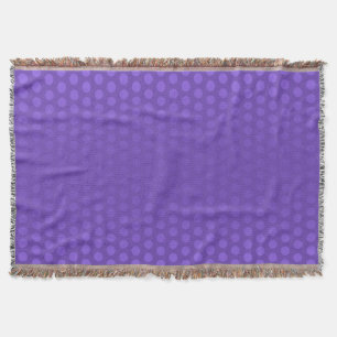 Funny Polka Dots Pattern violet + your idea Throw Blanket