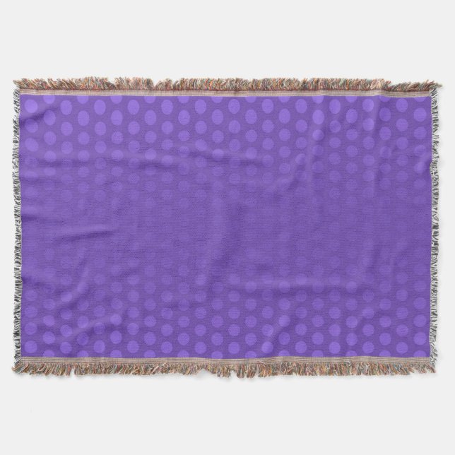 Funny Polka Dots Pattern violet + your idea Throw Blanket (Front)