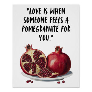 Funny Pomegranate Wall Art, Love Printable Poster