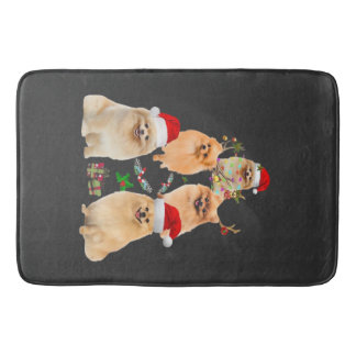 Funny Pomeranian Christmas Tree Decor Ornament Cos Bath Mat