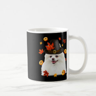 Funny Pomeranian Dog Pilgrim Hat Fall Happy Thanks Coffee Mug